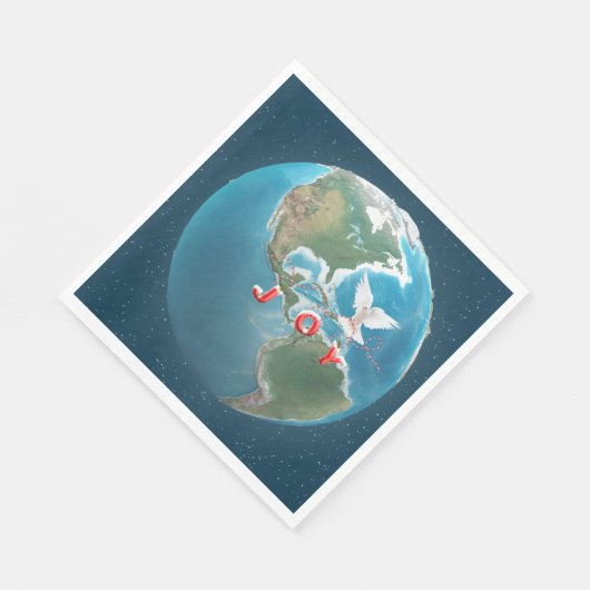 Weihnachtsfreuden mit White Dove auf der Welt Serviette (Ecke)
