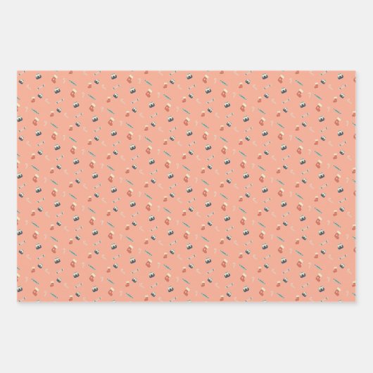 Weihnachtsfreuden, Retro weich Geschenkpapier Set (Vorderseite 2)