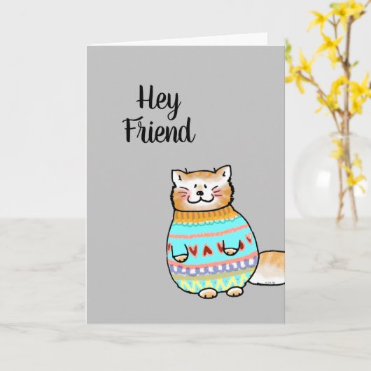 Weihnachtsfreund Karte (Gelbe Blume)