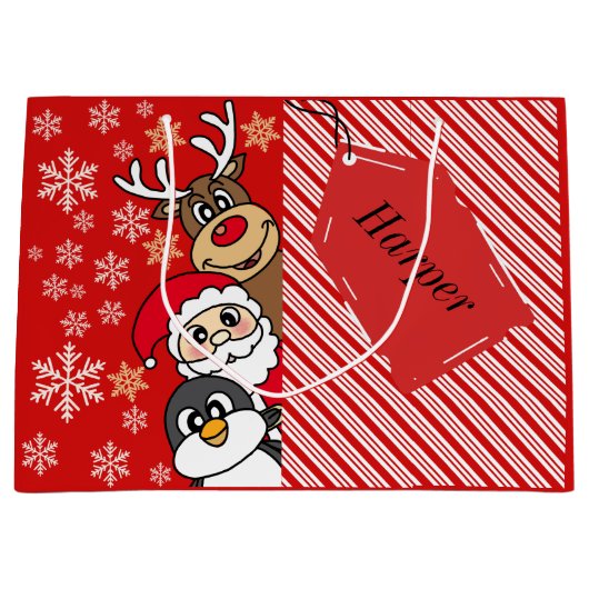 Weihnachtsfreunde Große Geschenktüte (Vorderseite)