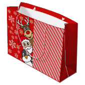 Weihnachtsfreunde Große Geschenktüte (Rückseite Schrägansicht)