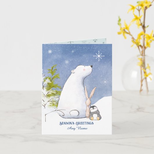 Weihnachtsfreunde Karte (Gelbe Blume)