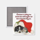 Weihnachtsfreunde Magnet (Vorderseite/Rückseite)