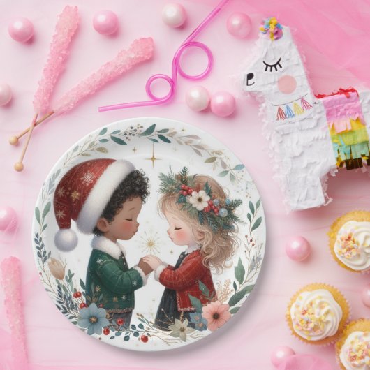 Weihnachtsfreunde Pappteller (Party)