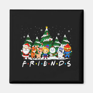 Weihnachtsfreunde Santa Rudolph Schneemann Xmas Fa Magnet