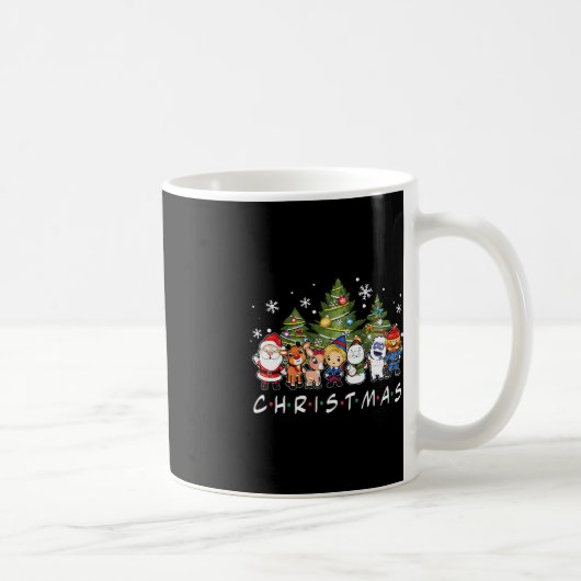 Weihnachtsfreunde Santa Rudolph Snowman Familie Xm Kaffeetasse (Rechts)
