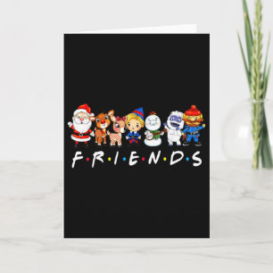 Weihnachtsfreunde Santa Rudolph Snowman Familie Xm Karte