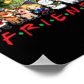 Weihnachtsfreunde Santa Rudolph Snowman Familie Xm Poster (Ecke)