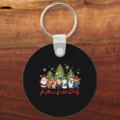 Weihnachtsfreunde Santa Rudolph Snowman Familie Xm Schlüsselanhänger (Vorderseite)