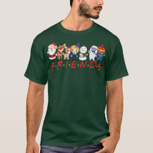Weihnachtsfreunde Santa Rudolph Snowman Familie Xm T-Shirt