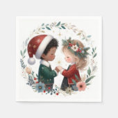 Weihnachtsfreunde Serviette (Vorderseite)