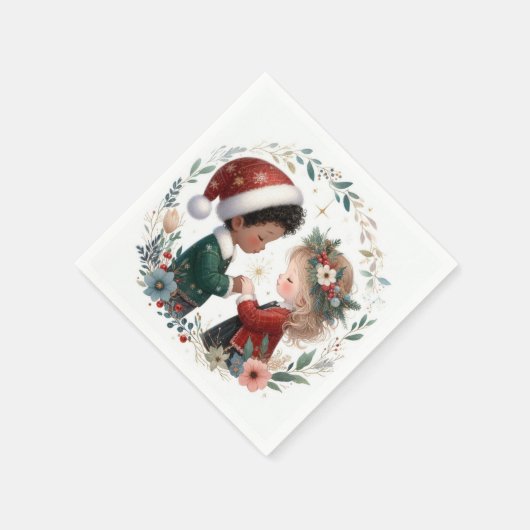 Weihnachtsfreunde Serviette (Ecke)