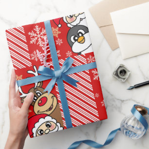 Weihnachtsfreunde-Umschlagpapier Geschenkpapier