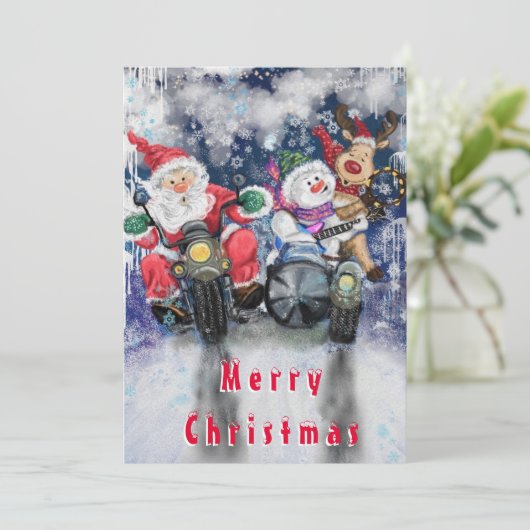 Weihnachtsfreunde Weihnachtskarte (Stehend Vorderseite)