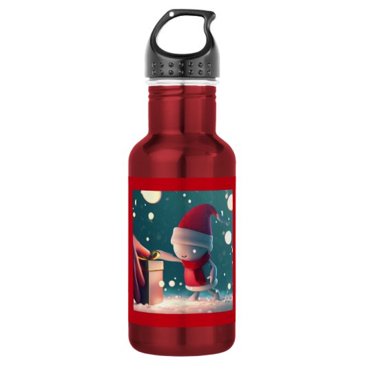 Weihnachtsfreundlichkeit 3 edelstahlflasche (Vorderseite)