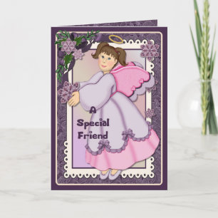 Weihnachtsfreundschafts-Engel - Vers nach innen Feiertagskarte