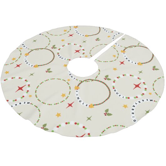 Weihnachtsfreundschaftsbracelets Polyester Weihnachtsbaumdecke (Schrägansicht)