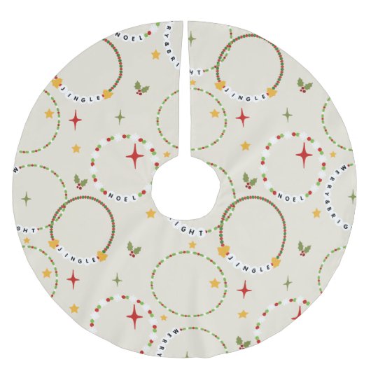 Weihnachtsfreundschaftsbracelets Polyester Weihnachtsbaumdecke (Vorderseite)