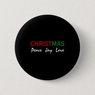 Weihnachtsfriede Freude Liebe Tygraphy T-Shirt Button