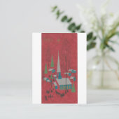 Weihnachtsfrieden Feiertagspostkarte (Stehend Vorderseite)