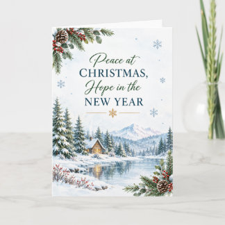 Weihnachtsfrieden Hoffnung im neuen Jahr Karte
