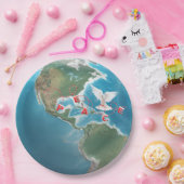 Weihnachtsfrieden mit weißer Taube Pappteller (Party)