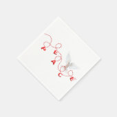 Weihnachtsfrieden mit weißer Taube Serviette (Ecke)