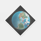 Weihnachtsfrieden mit weißer Taube Serviette (Ecke)