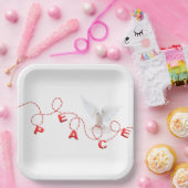 Weihnachtsfrieden mit White Dove Pappteller (Party)
