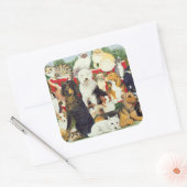 Weihnachtsfrieden Quadratischer Aufkleber (Umschlag)