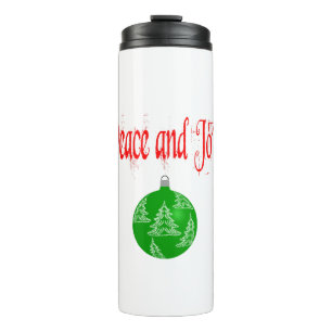 Weihnachtsfrieden und Freude Thermosbecher