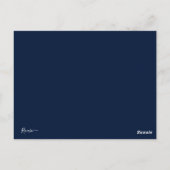 Weihnachtsfrieden und Typografie-Foto (blauer Rück Postkarte (Rückseite)