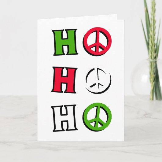 Weihnachtsfriedens"ho ho ho" - Karte (Vorderseite)