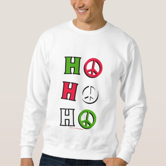Weihnachtsfriedens"ho ho ho" - Strickjacke Sweatshirt (Vorderseite)