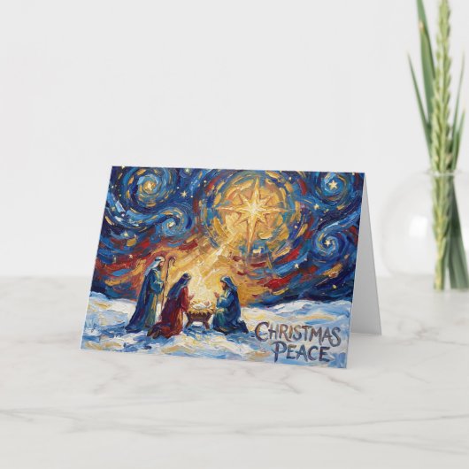 Weihnachtsfriedens-Weihnachtskarte Karte (Vorderseite)