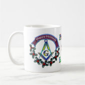 WeihnachtsfriedensfreimaurerTasse oder -Stein Kaffeetasse (Links)