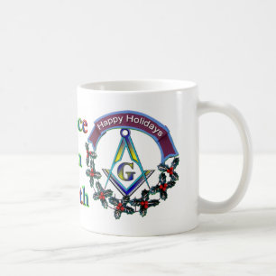 WeihnachtsfriedensfreimaurerTasse oder -Stein Kaffeetasse
