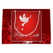 Weihnachtsfriedensgeschenk-Tasche groß Große Geschenktüte (Vorderseite)