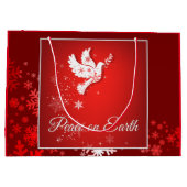 Weihnachtsfriedensgeschenk-Tasche groß Große Geschenktüte (Rückseite)