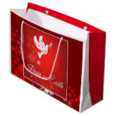 Weihnachtsfriedensgeschenk-Tasche groß Große Geschenktüte (Vorderseite Schrägansicht)