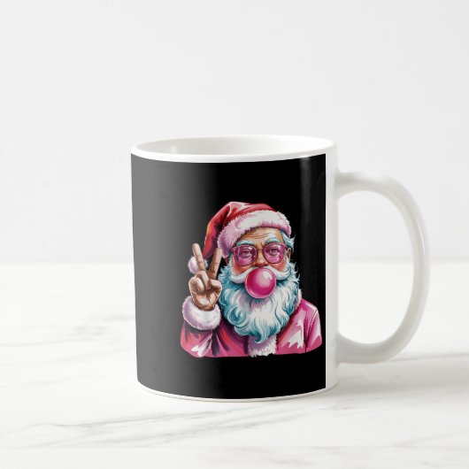 Weihnachtsfriedenssignatur Hand Weihnachtsmann Nk Kaffeetasse (Rechts)
