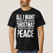 Weihnachtsfriedenszitat T-Shirt (Vorderseite)