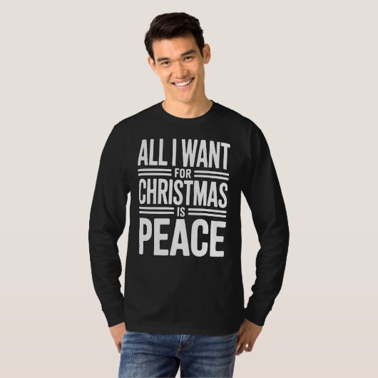 Weihnachtsfriedenszitat T-Shirt (Vorne ganz)