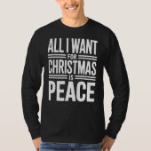 Weihnachtsfriedenszitat T-Shirt (Vorderseite)