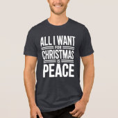 Weihnachtsfriedenszitat Tri-Blend Shirt (Vorderseite)