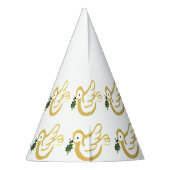 Weihnachtsfriedtaube Party-Hut Partyhütchen (Rückseite)