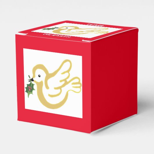 Weihnachtsfriedtauben Geschenkschachtel (Vorderseite)