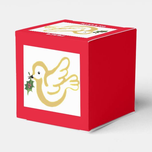 Weihnachtsfriedtauben Geschenkschachtel (Rückseite)