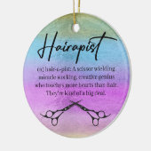 Weihnachtsfriseur Keramik Ornament (Links)