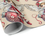 Weihnachtsfrittierpapier Geschenkpapier (Rolleneckpunkt)